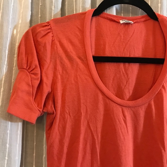Splendid Coral Scoop Neck Modal Cotton Tee Size M - Picture 6 of 9